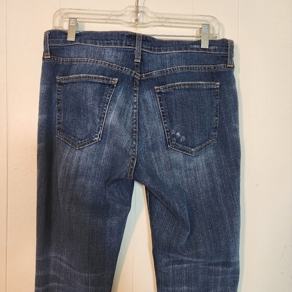 Current/Elliot The Straight Cropped Medium Wash Jeans Size 28 Light distressing - Picture 4 of 15
